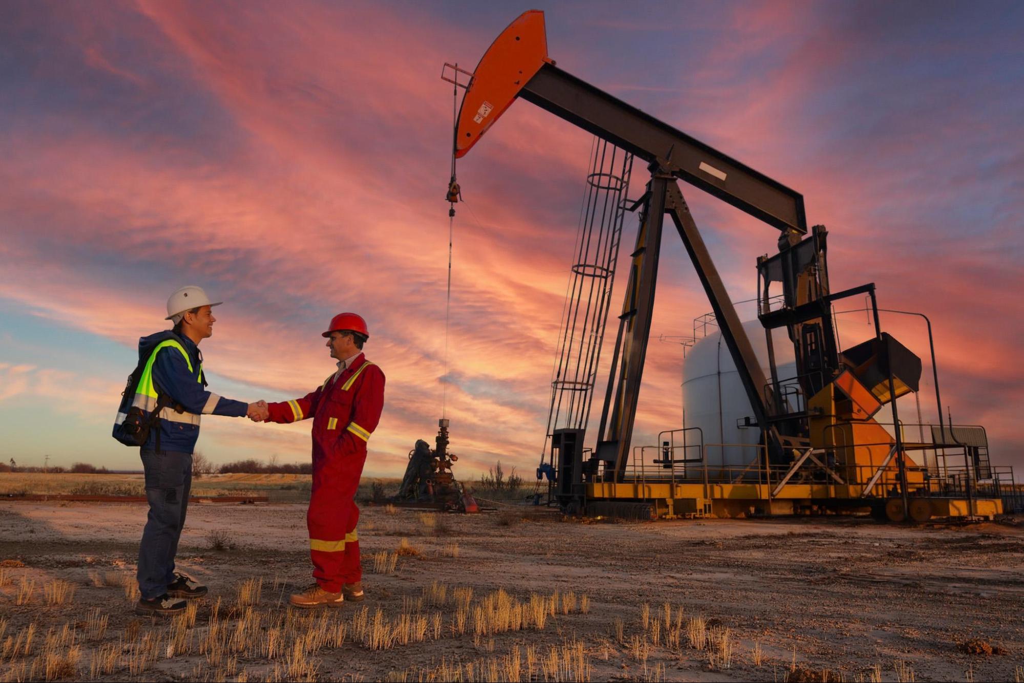 H2S treatment technician on location at a Permian Basin oil field site